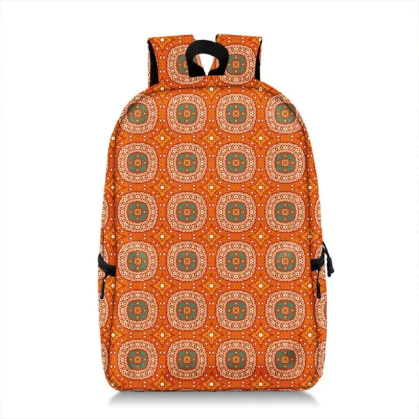 sac-a-dos-africain-orange-1 Sac à dos africain orange à motifs traditionnels