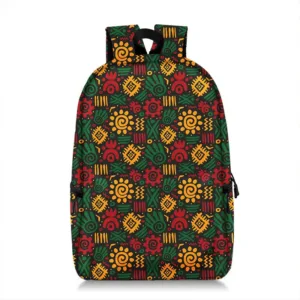 Sac à dos africain vert et jaune