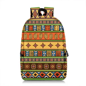 Sac à dos imprimé en wax coloré et unique