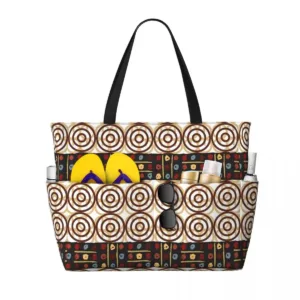 Sac cabas africain marron en toile traditionnelle