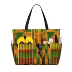 Sac cabas africain motif Kente coloré et élégant