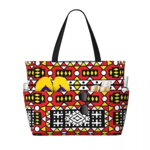 Sac cabas africain tribal aux motifs colorés et originaux