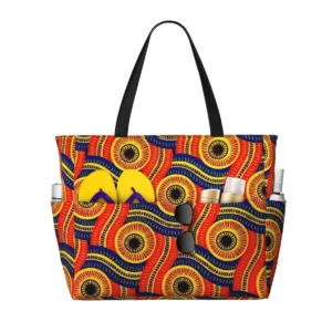 Sac cabas en pagne africain coloré et élégant