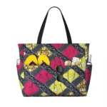 Sac cabas en tissu wax avec fermeture éclair pour un style africain