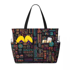 Sac cabas en tissu africain coloré et stylé