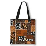 Sac tote en pagne africain zébré