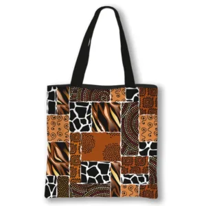 Sac tote en pagne africain zébré