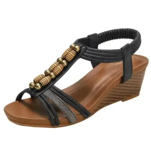 Sandale Africaine Compensé au style unique et élégant