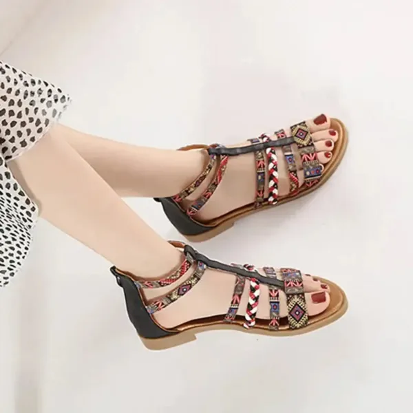 Chaussure d'été africaine au style vibrant et authentique