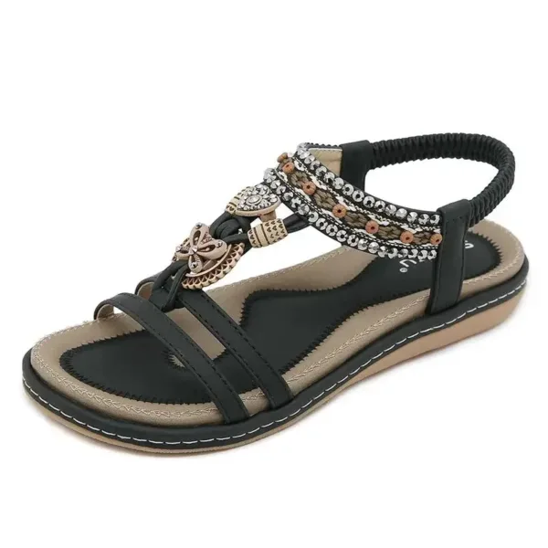 Sandales artisanales avec motifs ethniques