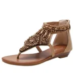 Sandales Africaines Talon Bas en design élégant