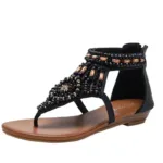 Sandales africaines à talon bas, style traditionnel