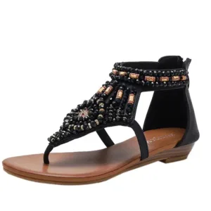 Sandales africaines à talon bas, style traditionnel