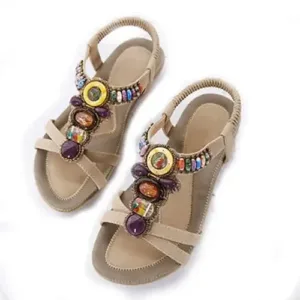Sandales en tissu africain, design coloré et unique