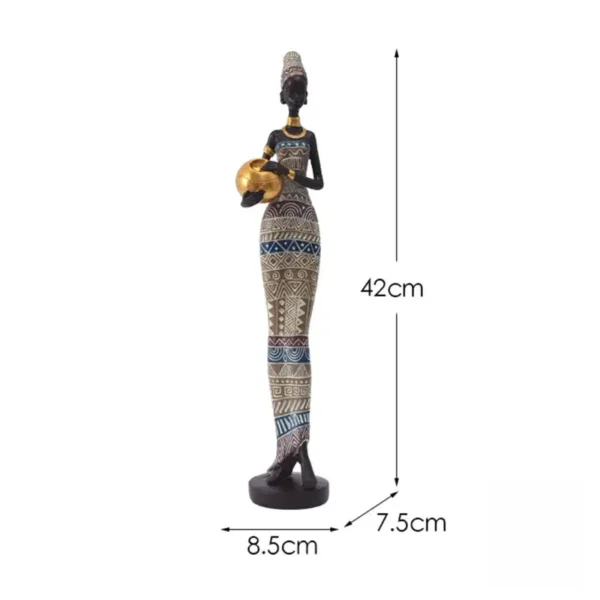 Art africain contemporain, figurine femme en détail