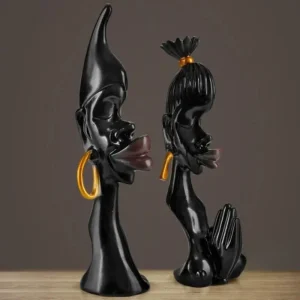 Statue Africain représentant un couple en harmonie