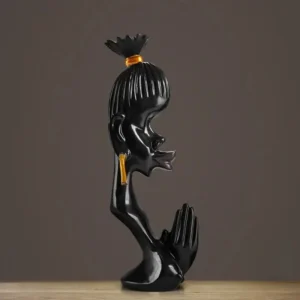 Art tribal, statue d'un couple africain symbolisant l'amour