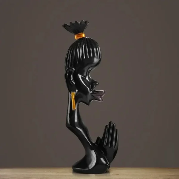Art tribal, statue d'un couple africain symbolisant l'amour