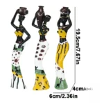 Objet déco : statuette de femmes africaines stylisées