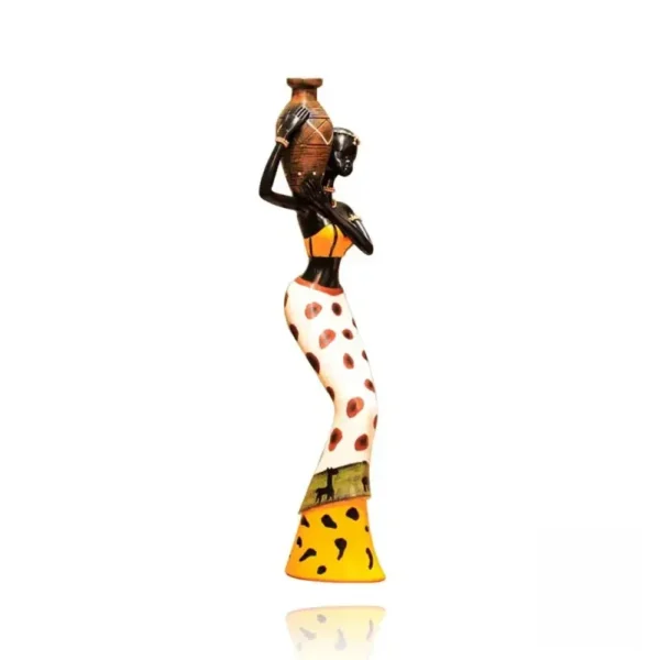 Artisanat africain : statuette en laiton pour décoration intérieure