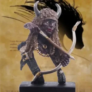 Statuette Guerrier Africain, décoration artisanale