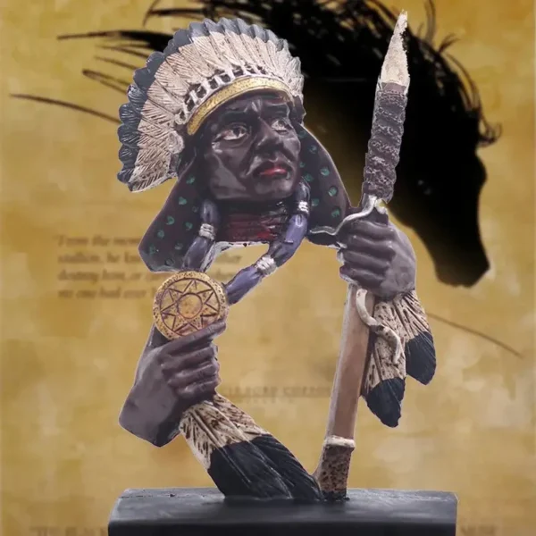 Sculpture guerrière africaine en bois