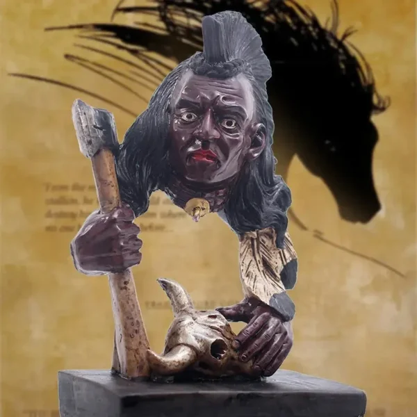 Figurine décorative guerrier d'Afrique