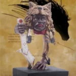 Décoration murale : guerrier africain stylisé