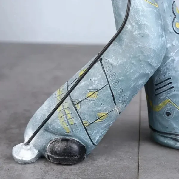 Détails raffinés de la statuette Musicien Africain