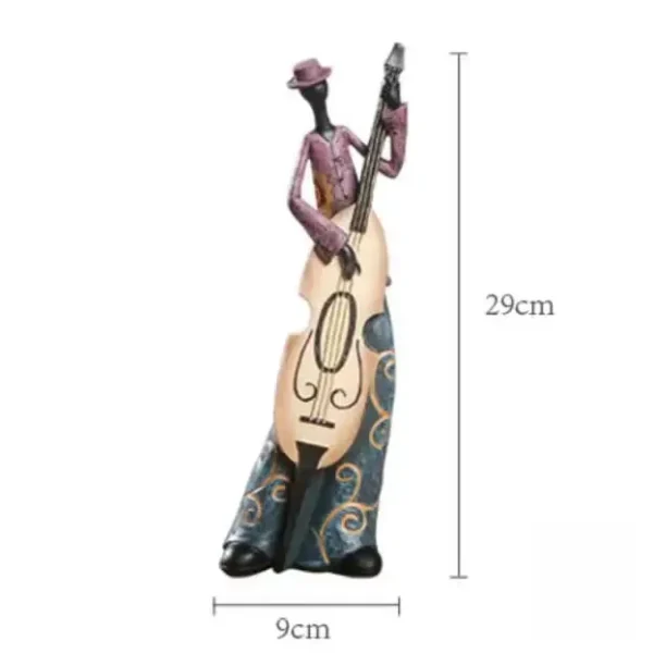 Sculpture artisanale de musicien d'Afrique