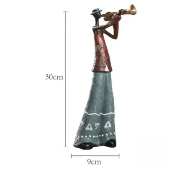 Artisanat africain : statuette de musicien en scène