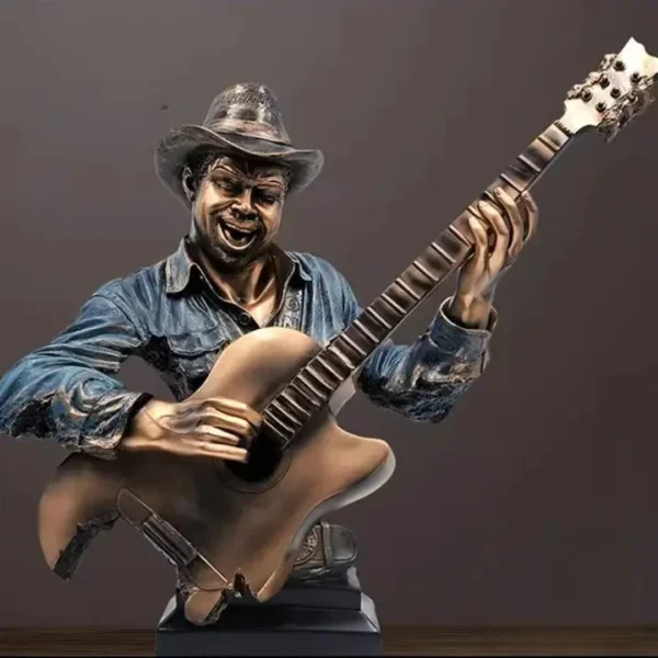 Statuette de saxophoniste, pièce maîtresse décorative