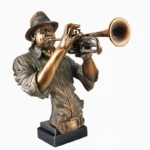 Objet déco : saxophoniste en statuette unique