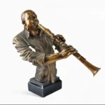 Statuette de saxophoniste, accent culturel pour maison