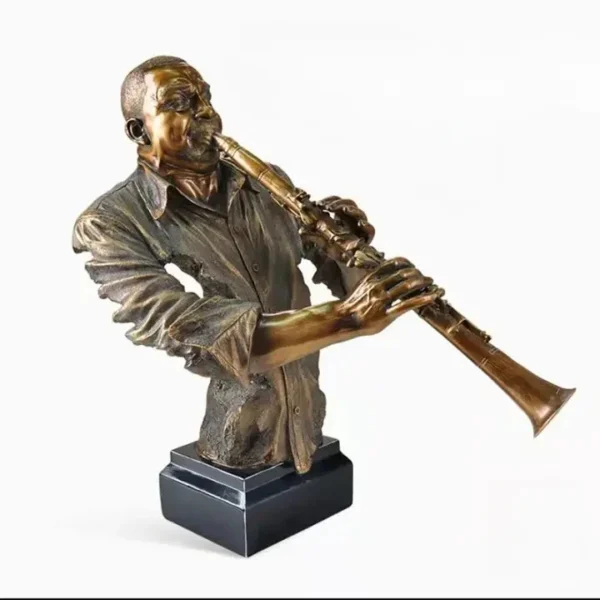 Statuette de saxophoniste, accent culturel pour maison