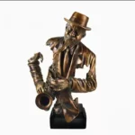 Artisanat africain : statuette de musicien talentueux
