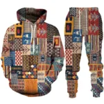 Survêtement africain homme avec motif ethnique coloré