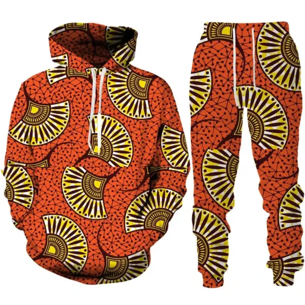 Survêtement Africain Motif Éventail pour homme