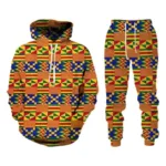 Survêtement africain homme motif Kenté avec design coloré