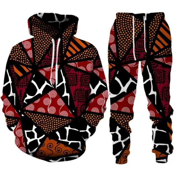 Survêtement Africain Noir et Rouge pour homme