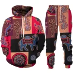 Survêtement Africain Wax pour homme en tissu coloré