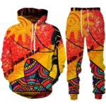 Survêtement africain coloré pour homme au motif unique