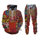 Survêtement décontracté avec motif africain pour homme