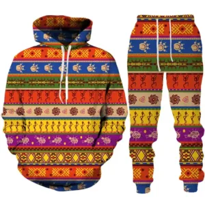 Survêtement symboles africains pour homme en style moderne
