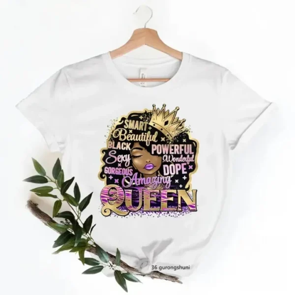 T-Shirt Africain, Black Queen, looks tendance