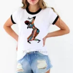 T-Shirt Africain Black Queen, motif unique et élégant