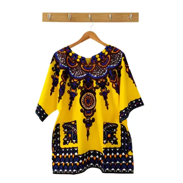 T-Shirt africain, pièce unique avec broderie traditionnelle