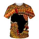 T-Shirt Africain avec carte de l'Afrique