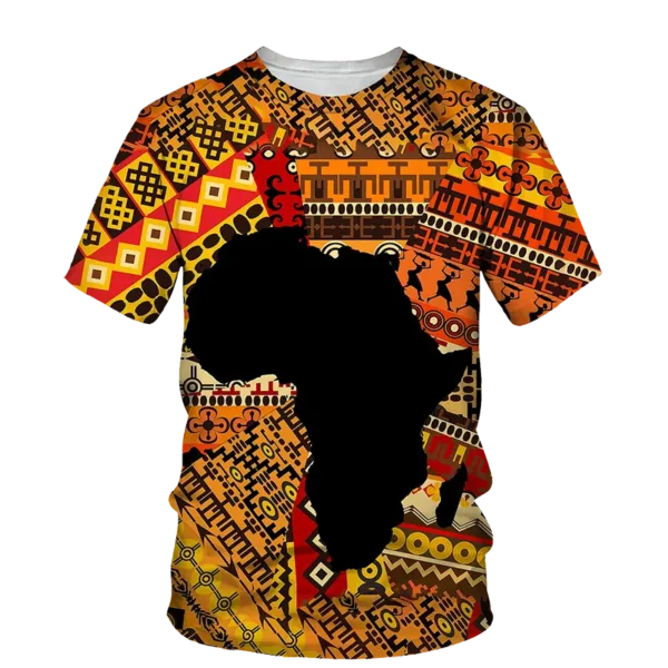 T-Shirt Africain avec carte de l'Afrique