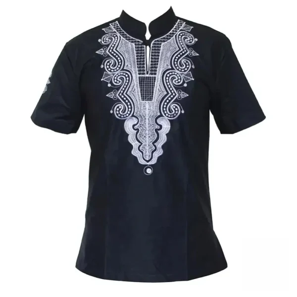 T-shirt africain avec imprimés artisanaux